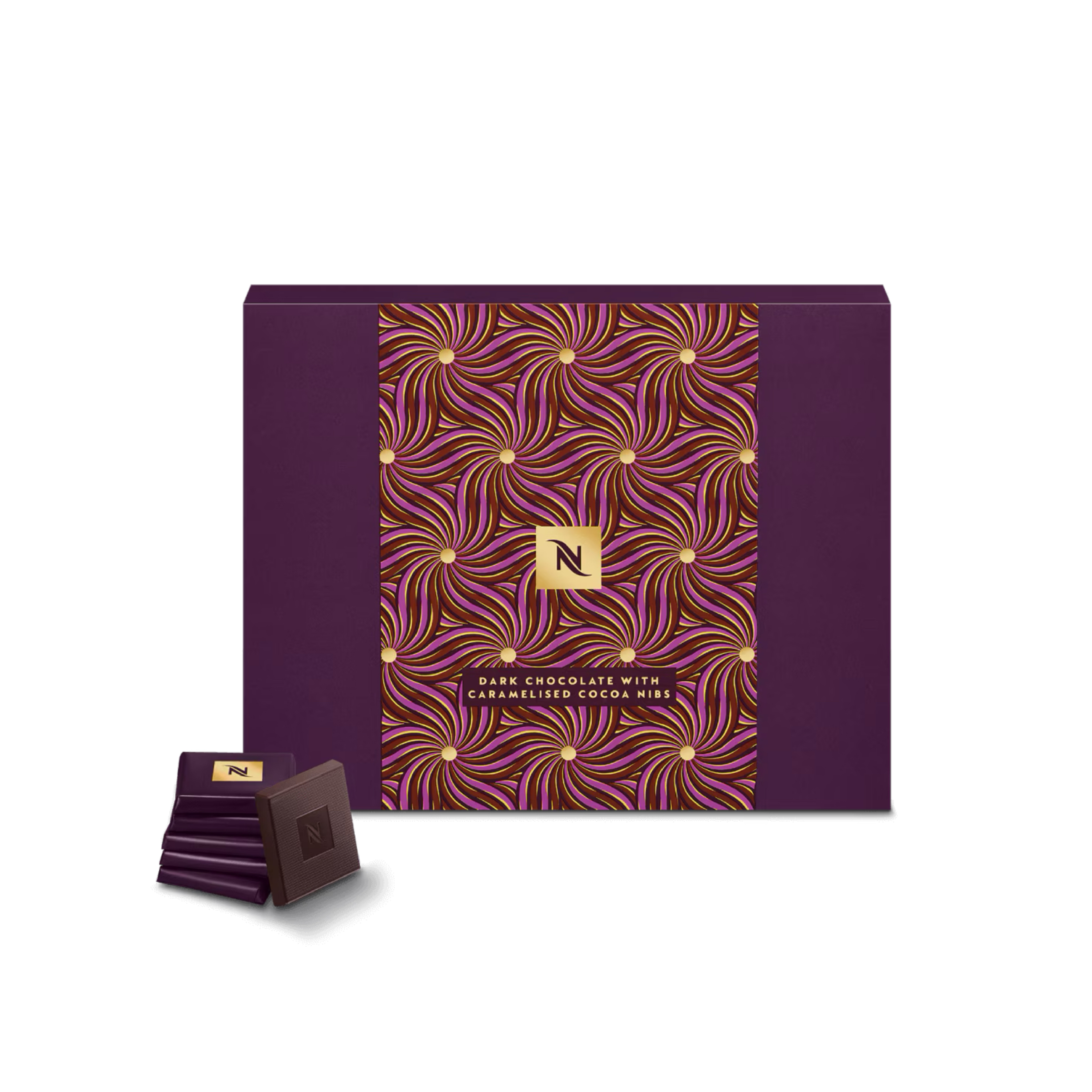 Dark Chocolate Squares with Cocoa Nibs